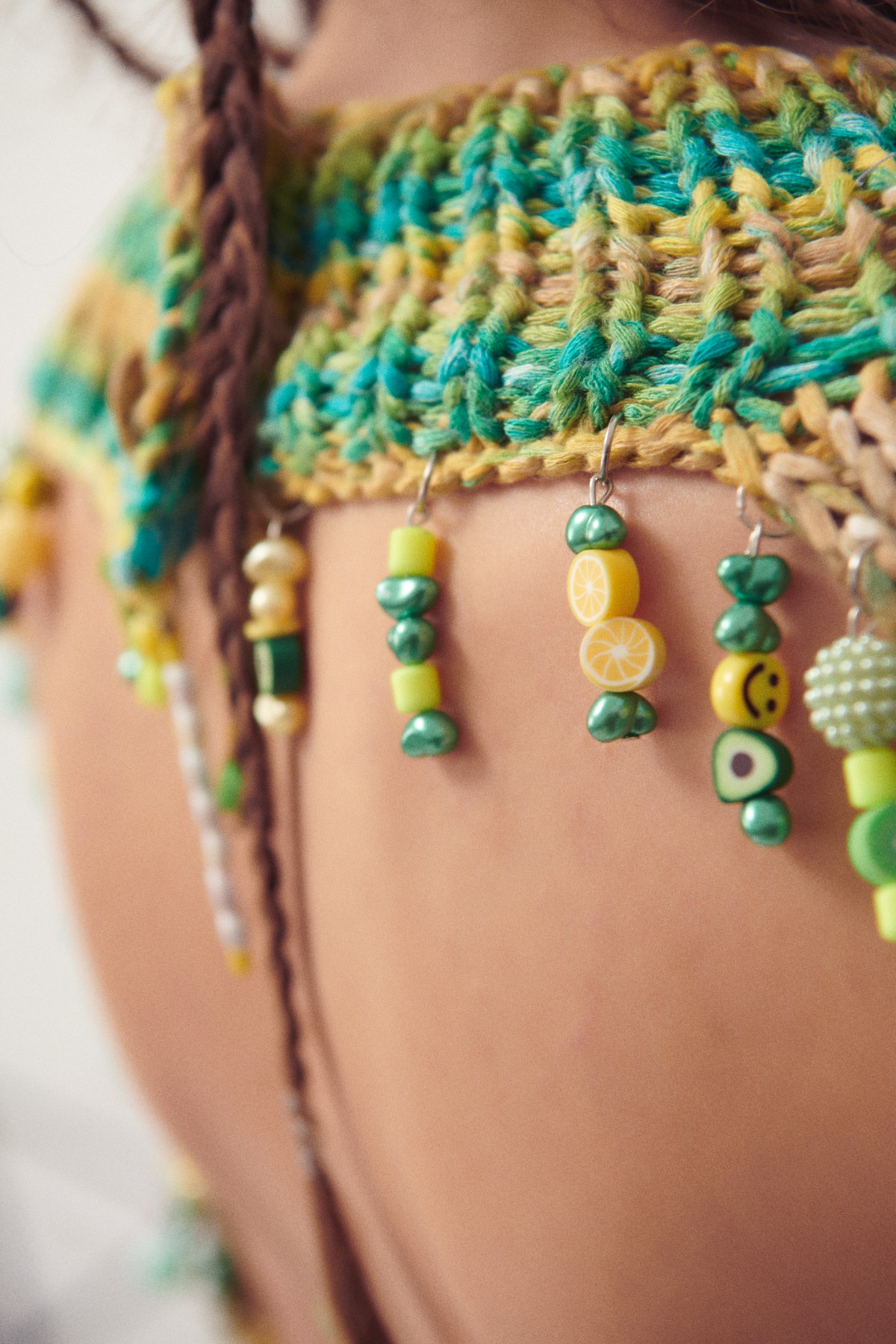 Avocado beaded sweater